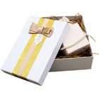 9 Inch lid and base box Paperboard Gift Boxes Custom Logo Printing With Ribbons